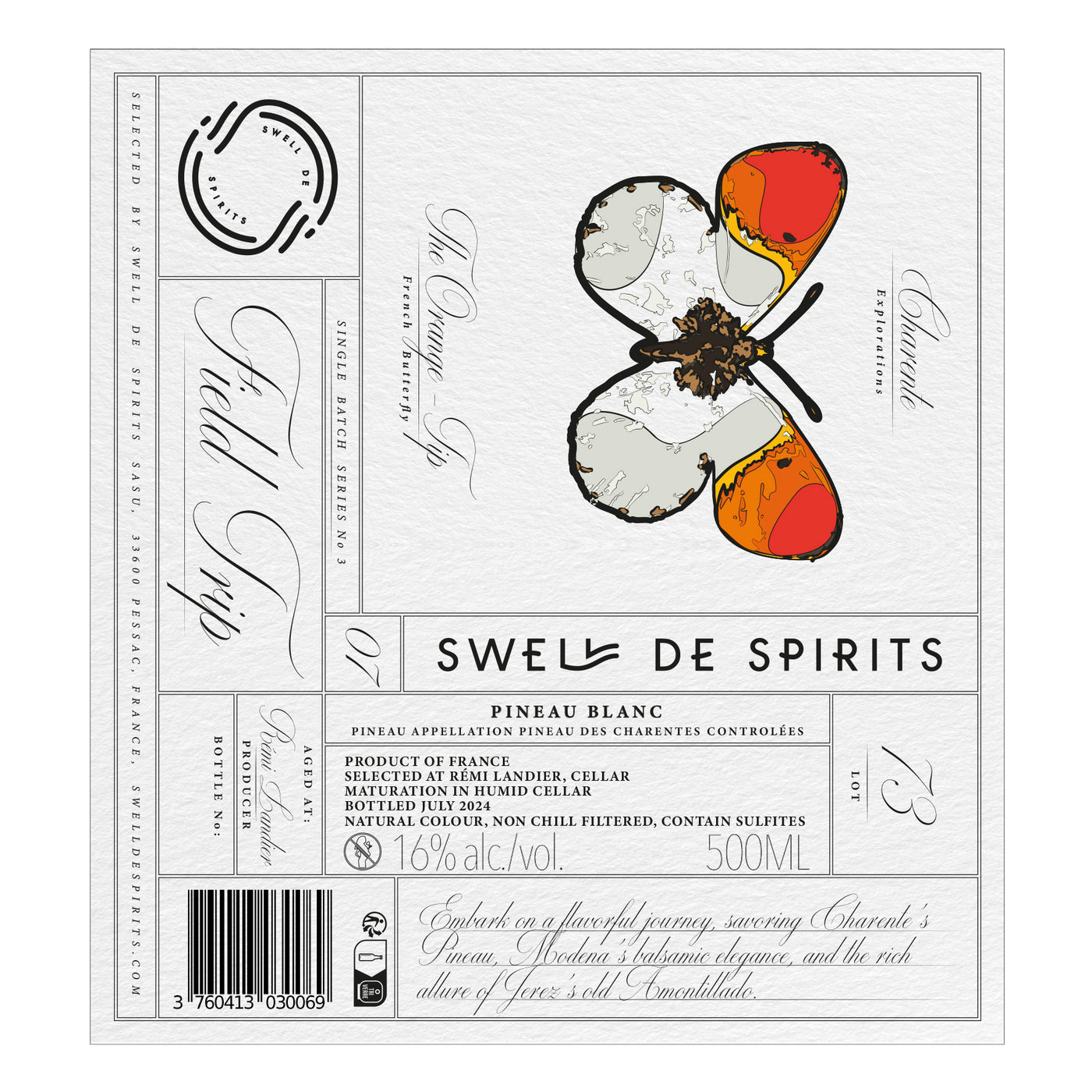 Swell de Spirits Field Trip #7 Rémi Landier Pineau Blanc 1973 50cl