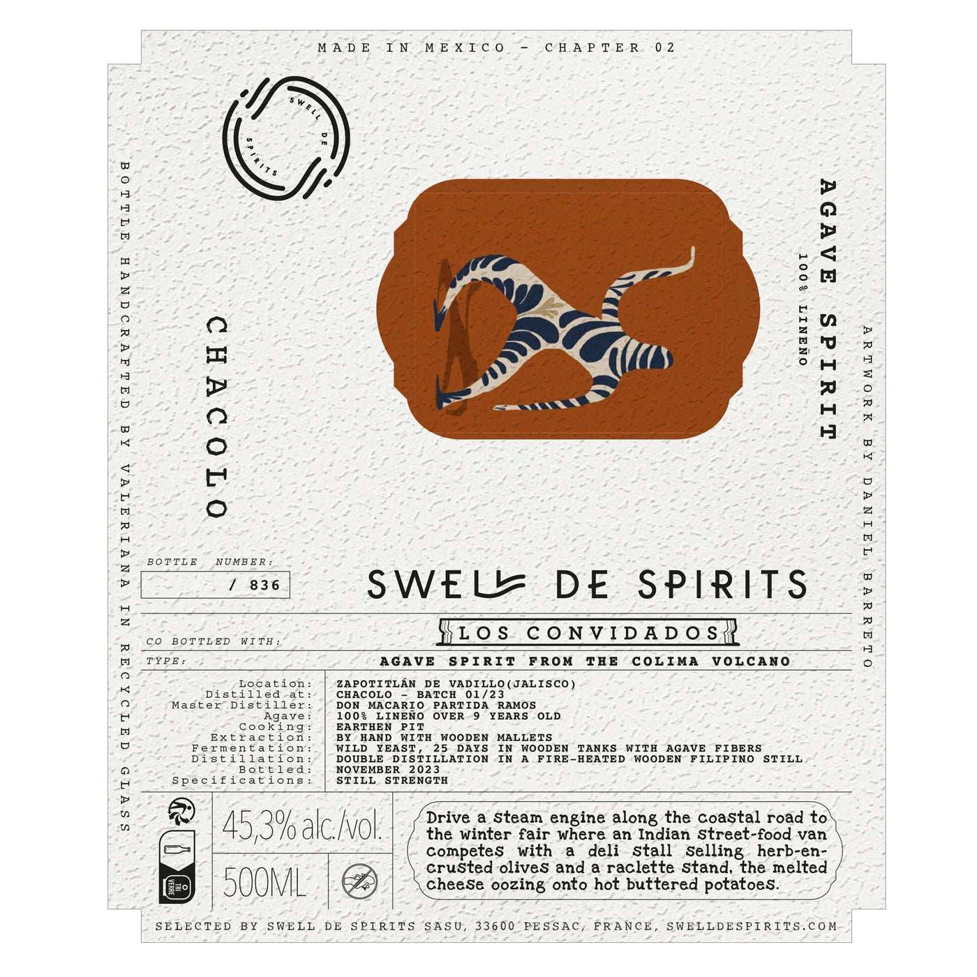 Swell de Spirits Los Convidados Mezcal #1 Chacolo 2023 50cl