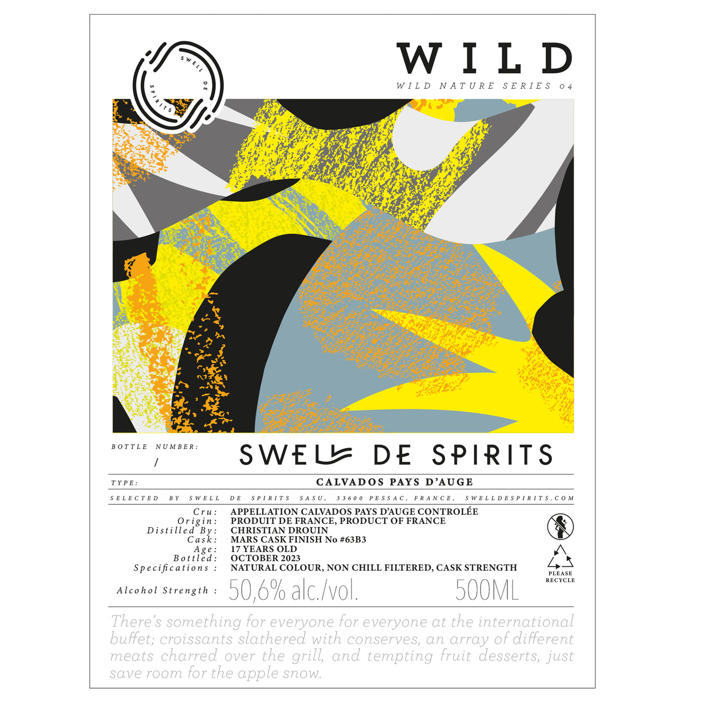 Swell de Spirits Wild Nature #4 Calvados Christian Drouin 17ans 50cl