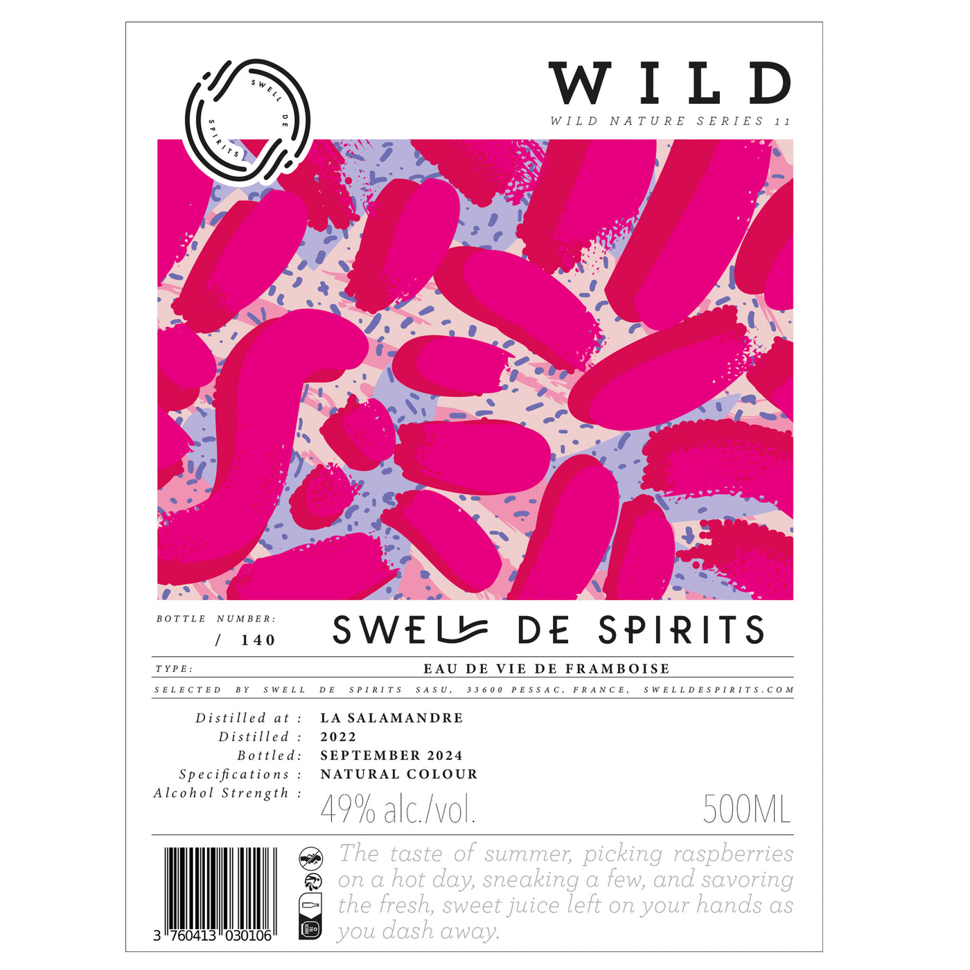 Swell de Spirits Wild Nature #11 La Salamandre  Framboise 2022 50cl