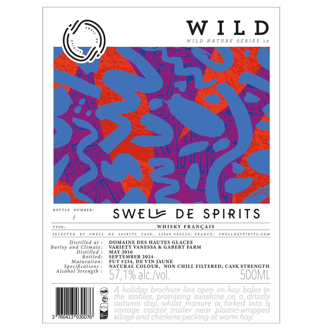 Swell de Spirits Wild Nature #12 Domaine des Hautes Glaces 2016 50cl