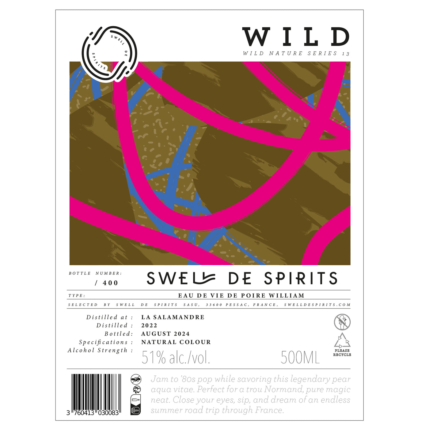 Swell de Spirits Wild Nature #13 La Salamandre Poire William 2022 50cl