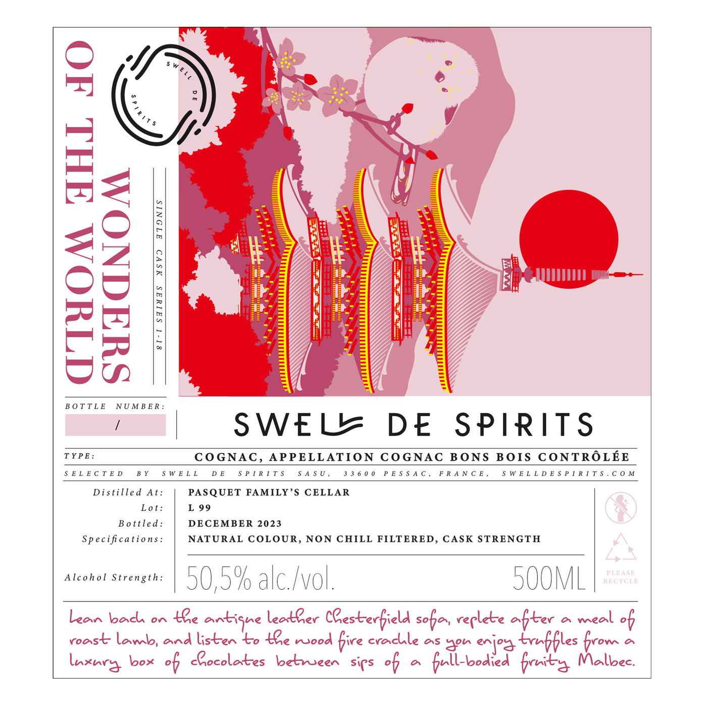 Swell de Spirits Wonders #18 Jean-Luc Pasquet Cognac Bons Bois 1999 50cl